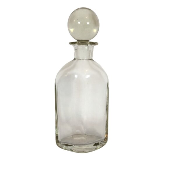 Vintage Clear Glass Decanter With Glass Stopper - Picture 1 of 10